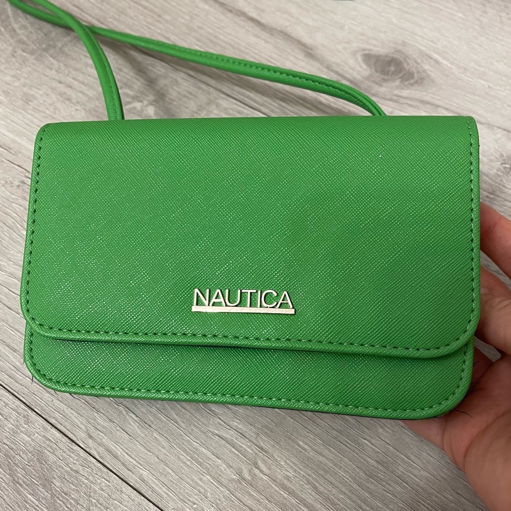 Nautica Green Mini Cross body bag,with mirror inside